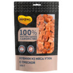 Мнямс лакомство для собак кубики из мяса утки с треской