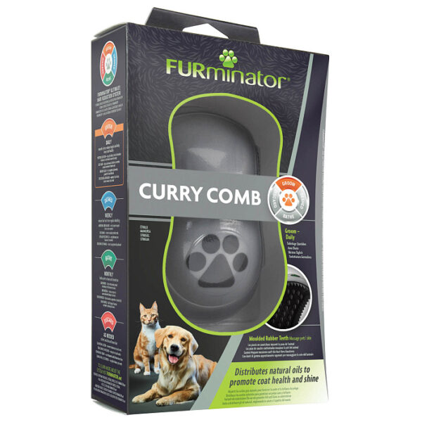 FURminator Расческа резиновая Curry Comb зубцы 5 мм — изображение 9