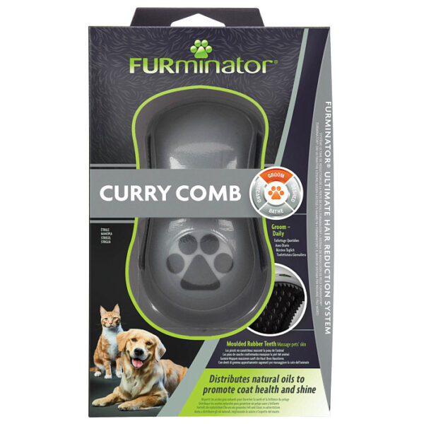 FURminator Расческа резиновая Curry Comb зубцы 5 мм — изображение 6