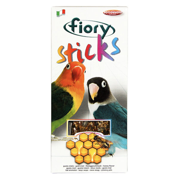 FIORY палочки для средних попугаев Sticks с медом 2х60 г — изображение 4