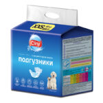 Cliny подгузники для собак и кошек 1,5 - 2,5 кг (размер XXS), 12 шт