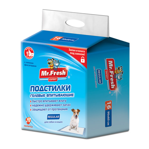 Mr.Fresh Regular гелевые подстилки повышенной впитываемости 90*60 см (16 шт) — изображение 2