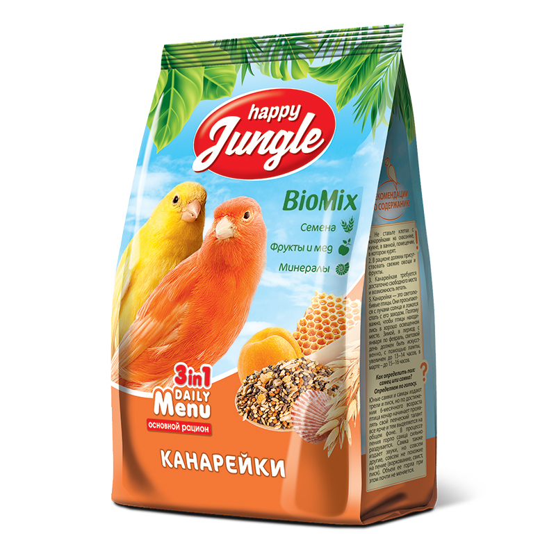 j107_-kanareika_new-3 Happy Jungle корм для канареек, 500 гр — изображение 1