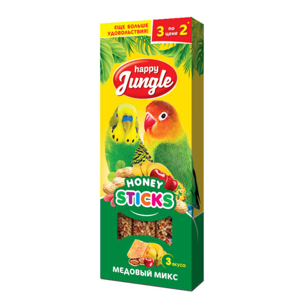 Happy Jungle палочки для птиц 3 вкуса, 3 шт — изображение 2