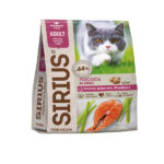 SIRIUS лосось и рис сухой корм премиум-класса для взрослых кошек