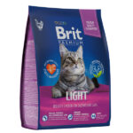 BRIT PREMIUM, Сухой корм с курицей для кошек с избыточным весом "Cat Light "