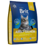 BRIT PREMIUM, Сухой корм с лососем для взрослых кошек "Cat Adult Salmon"