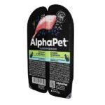 AlphaPet Superpremium влажный полнорационный корм для кошек с чувствительным пищеварением с кроликом и черникой в соусе