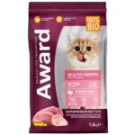 AWARD Healthy growth для котят от 1 месяца, беременных и кормящих кошек с индейкой и курицей с добавлением рыбьего жира и семян льна