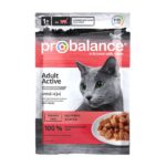 ProBalance Adult Active влажный корм для активных кошек в соусе
