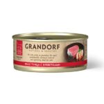 Grandorf консервы для кошек Филе тунца с креветками в собственном соку