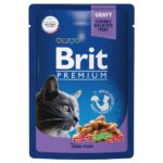 BRIT PREMIUM, Пауч для взрослых кошек, треска в соусе