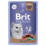 BRIT PREMIUM, Пауч для взрослых кошек, ассорти из птицы в желе