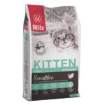 Blitz Sensitive с индейкой сухой корм для котят, беременных и кормящих кошек