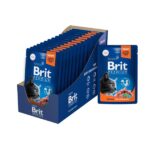 BRIT PREMIUM, Пауч для взрослых стерилизованных кошек, лосось в соусе — изображение 2