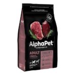 AlphaPet Superpremium Сухой полнорационный корм с говядиной и потрошками для взрослых собак средних пород