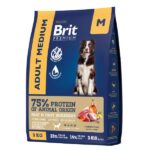 Brit Premium Dog Adult Medium сухой корм для взрослых собак средних пород с индейкой и телятиной