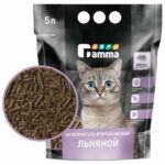 Наполнитель для кошек Gamma впитывающий льняной