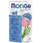 Monge Supreme sterilized cat влажный корм для стерилизованных кошек с кефалью и зелёной фасолью