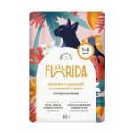 Florida Влажный корм для взрослых кошек Кусочки с Курицей и Клюквой в желе
