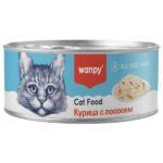Wanpy Cat Консервы для кошек "Курица с лососем"