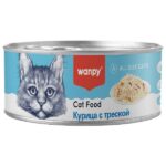 Wanpy Cat Консервы для кошек "Курица с треской"