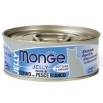 Monge jelly Adult cat консервы для взрослых кошек с желтоперым тунцом и белой рыбой