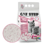 CAT STEP Compact White Baby Powder комкующийся, минеральный