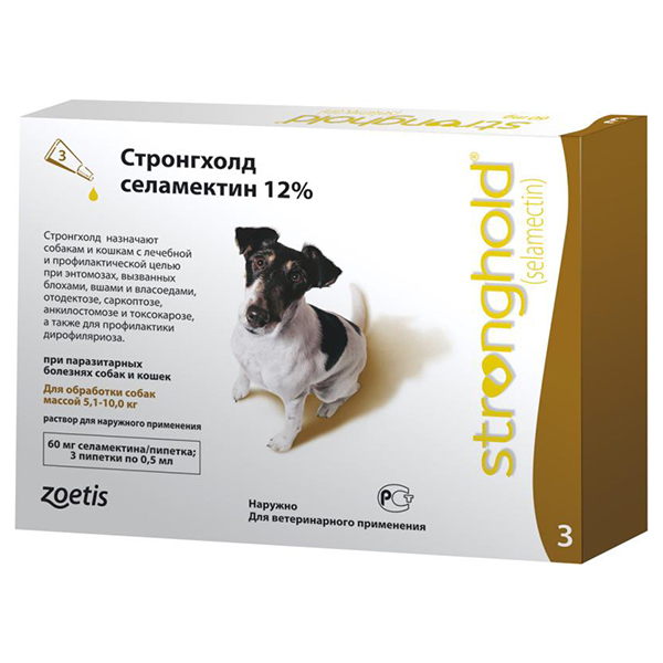 ufpuz88bdm6309g5v0z08qocshdwrgsi Стронгхолд 12% для собак 5,1-10 кг, капли на холку 1 пипетка — изображение 1