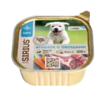 Sirius консервированный корм для щенков с ягненком, овощами и рисом