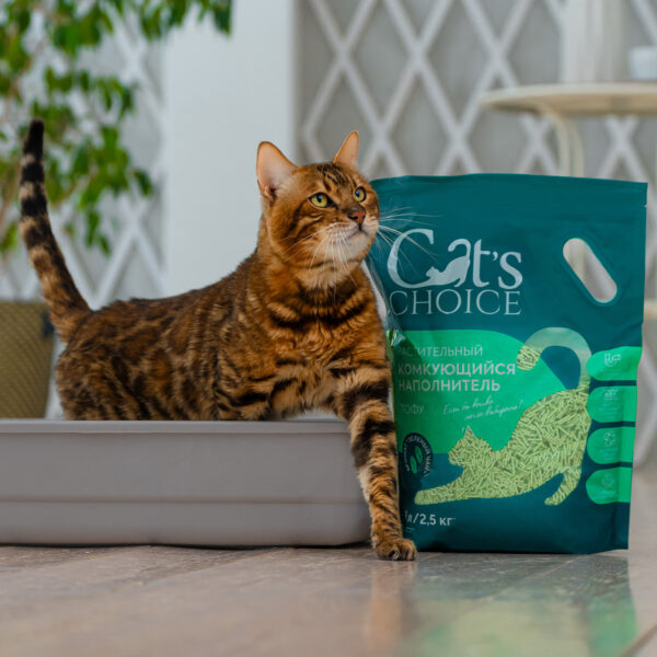 Cat's Choice растительный комкующийся наполнитель тофу с ароматом "Зеленый чай" — изображение 3